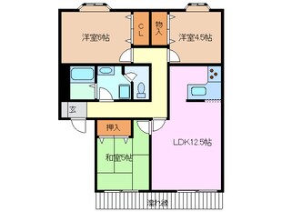 マンション時計台の物件間取画像